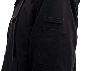 Veste de sécurité en toile ignifuge isolée FRC3004 noire avec capuche amovible, vêtements de protection ignifuges pour les travailleurs industriels - Product Image 5