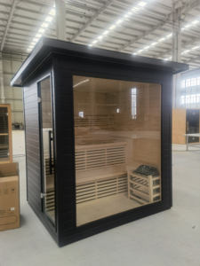 Cabine de <span class=keywords><strong>sauna</strong></span> de bien-être - <span class=keywords><strong>Hammam</strong></span> traditionnel d'intérieur pour 3 à 4 personnes - Product Image 3