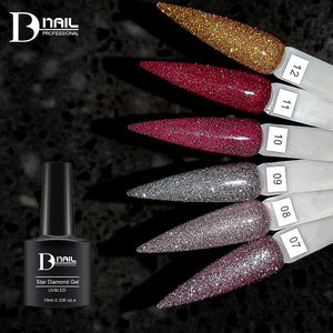 BD Star Diamond Gel polaco nuevo diseño Hema Tpo Free Soak Off Glitter Disco Diamond con efecto <span class=keywords><strong>de</strong></span> <span class=keywords><strong>estrella</strong></span> rota reflectante dinámico - Product Image 6