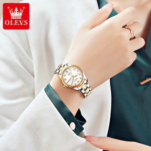 Eloj-Reloj de acero inoxidable personalizado para mujer, pulsera de cuarzo clásica de acero inoxidable, 5563 - Product Image 3