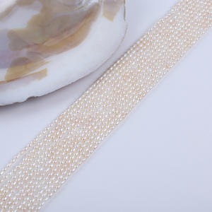 Perles d'eau douce cultivées en forme de millet blanc de 2,5 à 3 mm en gros, accessoires de bijoux semi-finis, perles en vrac, fil de perles - Product Image 3