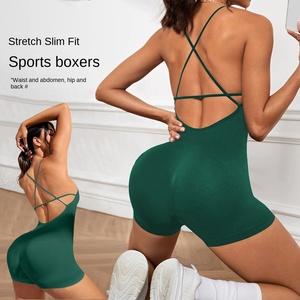 Combinaison <span class=keywords><strong>sexy</strong></span> dos nu pour femmes, style européen et américain, mode sportive, taille haute, moulante, pour le fitness et le <span class=keywords><strong>yoga</strong></span> - Product Image 2