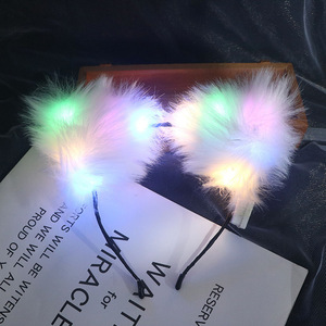 Oreilles de lapin pour enfants bande de cheveux cerceau lumière-clignotant coiffure de lapin pour l'anniversaire de l'enfant fêtes de remise des diplômes de noël fête amusante - Product Image 4