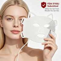 Masque de luminothérapie rouge, masque facial LED, rajeunissement de la peau, masque facial en silicone flexible, photothérapie, appareil anti-âge