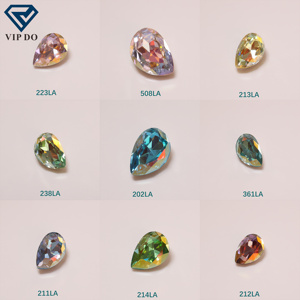 Venta caliente de alta calidad en forma de gota Placa de color natural <span class=keywords><strong>LA</strong></span> series K9 Glass Loose Pointback Crystal Rhinestone para <span class=keywords><strong>la</strong></span> fabricación de joyas - Product Image 2