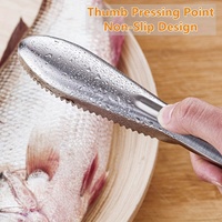 Ustensiles de cuisine en gros : Écailleur de poisson manuel à lame dentelée pour un nettoyage efficace des écailles