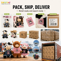 Vache en peluche personnalisée avec tenue sur mesure |   Peluche Vache Douce Directement de l'Usine pour la Vente au Détail, Cadeaux Promotionnels et Promotions de Marque