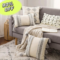 Vente chaude macramé housse de coussin à la main housse de coussin glands lit canapé canapé voiture décor à la maison Boho taie d'oreiller