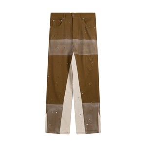Jeans empilés personnalisés en gros, pantalons de charpentier vintage, jeans évasés pour hommes, pantalons streetwear multi-poches amples pour hommes - Product Image 1