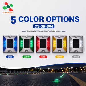 CadSolar 6 LED IP68 Lampada Solare Riflettente Bianca Impermeabile in Alluminio Pressofuso per Segnalazione Stradale - Product Image 3