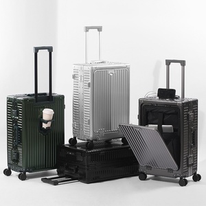 Nouvelle valise trolley multifonction en alliage de magnésium avec roues pivotantes universelles en aluminium de 20 et 24 pouces, serrure <span class=keywords><strong>TSA</strong></span> unisexe, idéale pour les voyages d'affaires - Product Image 1