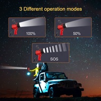 Lampe torche rechargeable LED XHP50 18W, étanche IP67, projecteur d'intérieur portable, lampe de secours pour le camping, la chasse et les secours