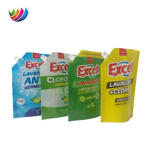 1L <span class=keywords><strong>richiudibile</strong></span> beccuccio stampato personalizzato Stand Up piatto sacchetto di imballaggio di plastica con manico beccuccio sacchetto - Product Image 1