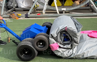 Machine à enrouler commerciale haut de gamme certifiée CE 600 kg pour structures gonflables d'extérieur et divertissements à vendre – Rouleau gonflable mobile