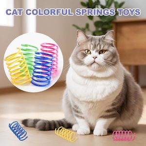 Colorful Plastic in a Pack Durable Pet Spiral Spring <b>Cat</b> <b>Interactive</b> Jumping Claws <b>Toys</b> Spring <b>Cat</b> Scratch <b>Interactive</b> <b>Toys</b> - Product Image 3