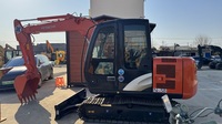 Mini-excavatrice Hitachi ZX60 d'occasion sans queue et à carrosserie arrondie à vendre, importée du Japon avec certification EPA