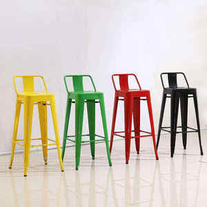 <span class=keywords><strong>Tabouret</strong></span> de comptoir en métal à dossier <span class=keywords><strong>bas</strong></span> de <span class=keywords><strong>style</strong></span> <span class=keywords><strong>industriel</strong></span> simple à la mode <span class=keywords><strong>Tabouret</strong></span> de bar en métal haut de restaurant - Product Image 3