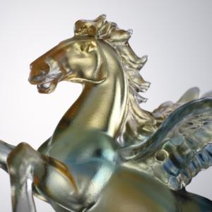Điều hành cưỡi ngựa điêu khắc liuli pha lê Ngựa Thành Công biểu tượng phong thủy văn phòng trang trí sang trọng Kinh doanh Quà Tặng - Product Image 2