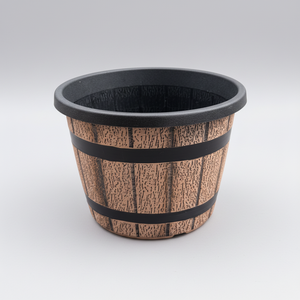 CASAMAX WL AM-0420-1 Vasi per Fiori Artificiali in PE Durevole per Giardino e Arredamento Casa - Design a Barile 20*14CM Cina - Product Image 2