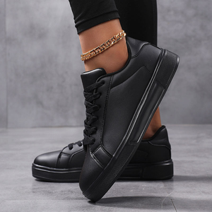 Custom Logo Breathable Patent Leather Casual Sneakers Lace up Low <b>Top</b> for Men and Women Wholesale - Product Image 2