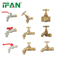 IFAN Einfache Installation Messing Wasserhahn 1/2" - 1" PN25 Messing Auslaufhahn