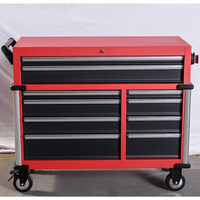 Chariot à outils en acier OEM à prix d'usine, armoire combinée à 16 tiroirs avec panneau perforé, rangement d'atelier pour mécanicien, capacité 300 kg