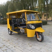 Tuk Tuk Chinois 9 Places, Tricycle Motorisé à Trois Roues, Moto à Trois Roues pour Passagers, Moteur à Essence