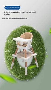 Silla de Comer para Bebé 6 en 1 de Plástico con Altura Ajustable, Bandeja Desmontable y Cinturón de Seguridad de 5 Puntos - Mesa de Aprendizaje Multifuncional - Product Image 6