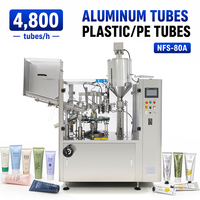 Machine de remplissage, d'emballage et de scellage automatique NFS-80A pour dentifrice, pommade, cosmétiques pour le visage, tubes en plastique souple et tubes en aluminium