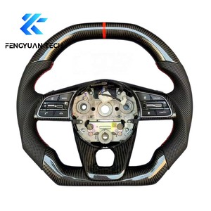 Volante Deportivo Personalizado de Fibra de Carbono Rojo y Negro con Base Plana para Kia K5 <span class=keywords><strong>Gt</strong></span> <span class=keywords><strong>Line</strong></span> K1 K2 K3 K4 2021 2022 2023 2024 2025 - Product Image 3