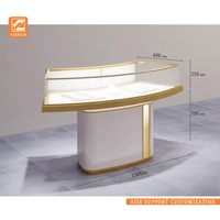Cabinet professionnel de verres d'étagère de présentation de matériel de MDF avec la vitrine élégante d'éclairage de LED pour l'usage de centre commercial