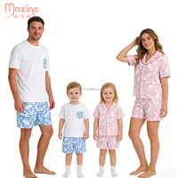 Pyjamas personnalisés pour bébés et enfants, ensemble de vêtements de maison, ensemble de pyjamas de Pâques avec motif de lapin, tenues assorties pour la famille