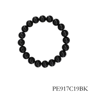 PESENAR Retro 80s Style Black Beaded Bracelet Nostálgico 1980s Accesorio de moda para looks de temática vintage - Product Image 5