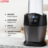 Licuadora Personal de Plástico sin BPA de 1200W, Capacidad de 9-12 Tazas, Control Electrónico, Multifunción