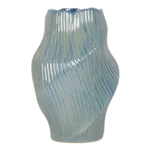 Vaso in Ceramica Ondulato Scultoreo, Vaso Moderno Scanalato per Fiori, Decorazione per Soggiorno e Camera da Letto - Product Image 2