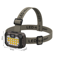 Lampe frontale portable à détecteur de mouvement avec affichage LCD, rechargeable par USB, étanche, LED à faisceau réglable pour camping, réparation et activités extérieures