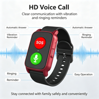 Montre connectée intelligente pour seniors S3 avec détection de chute, 4G, appel d'urgence SOS, notification familiale, étanche, montre pour personnes âgées