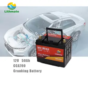 Kleine Größe Fabrik preis 12v 50Ah China Hersteller Autobatterie LiFePO4 Autobatterie Autos tart