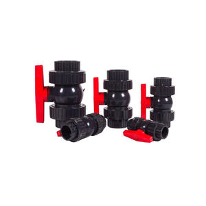 Неподвижный шаровой клапан из НПВХ, черный пластиковый фитинг для водопровода с гибким шаровым клапаном из ПВХ, восьмиугольный - Product Image 2