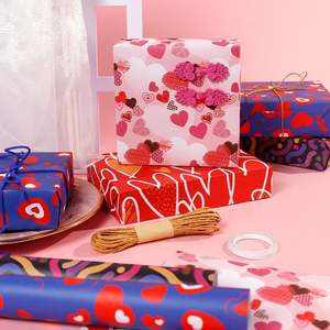 Wholesale Birthday and Valentine's Day <b>Wrapping</b> <b>Paper</b> Roll 80gsm Art <b>Tissue</b> 43*300cm Custom Luxury Gift Packaging - Product Image 5