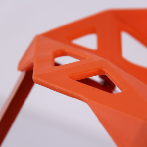 Cheap Price Wholesale <strong>Dining</strong> Room Furniture Geometric Hollow Minimalist Modern <strong>Orange</strong> Metal <strong>Dining</strong> <strong>Chairs</strong> - Product Image 6