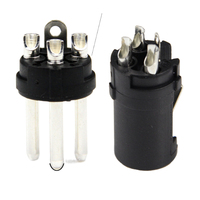 Connecteur XLR femelle 3 broches nickelé noir avec protection anti-tension pour microphone de scène, entrée son événementiel en direct