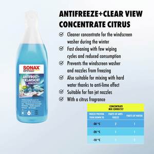 Líquido Limpiaparabrisas de Verano de Gran Calidad, Anticongelante y con Visibilidad Clara, Concentrado de Cítricos 250ml - Product Image 2