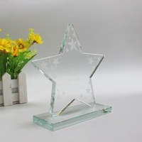 Trophée en cristal personnalisé pour cadeaux d'affaires, étoile solide, souvenirs, verre K9, acrylique, prix, trophée gravé au laser, abordable, bouclier