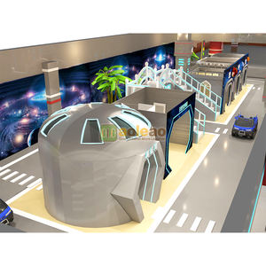 Toboggan en spirale transparent sur le thème des vaisseaux spatiaux, toboggan à balles sur le thème de l'espace, tunnel pour équipement de jeu intérieur pour enfants - Product Image 2