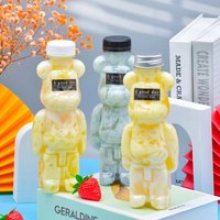 500ml brique ours inspiré bouteille de jus Portable jouet à boire conteneur de stockage en plastique décor à la maison ours en forme bouteille de boisson