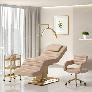 Sang Trọng Vàng cơ sở với điều khiển chân 3 động cơ Beauty massage giường với LED ánh sáng cho Thẩm mỹ viện - Product Image 3