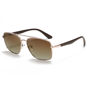 新款金属高品质奢华男士偏光驾驶太阳镜男士女士品牌设计师男士复古黑色飞行员UV400 - Product Image 4