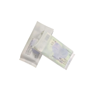 Sac d'emballage <span class=keywords><strong>de</strong></span> serviettes en coton retirables personnalisées sac d'extraction <span class=keywords><strong>de</strong></span> serviettes en coton jetables en plastique avec ligne facile à déchirer - Product Image 2
