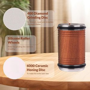 Thép không gỉ Nhà bếp tốt nhất gốm dao mài Gỗ Óc Chó của nhãn hiệu Nhật Bản dao cán mài và kéo Mài - Product Image 4